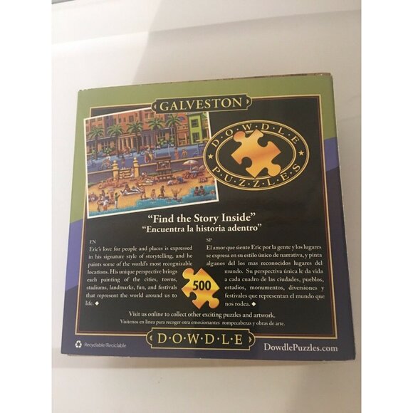 New DOWDLE FOLK ART COLLECTORS PUZZLE Galveston 500 PCS Brand New‎ - Picture 5 of 5